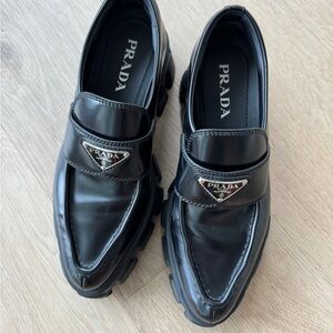 Prada platform loafers